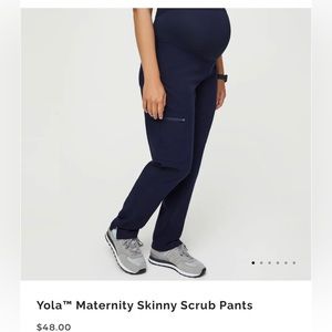 Figs Navy Blue Yola Maternity Skinny Scrubs Size XS regular length